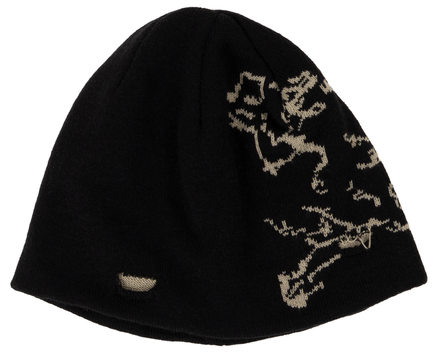 jacquard beanie Black