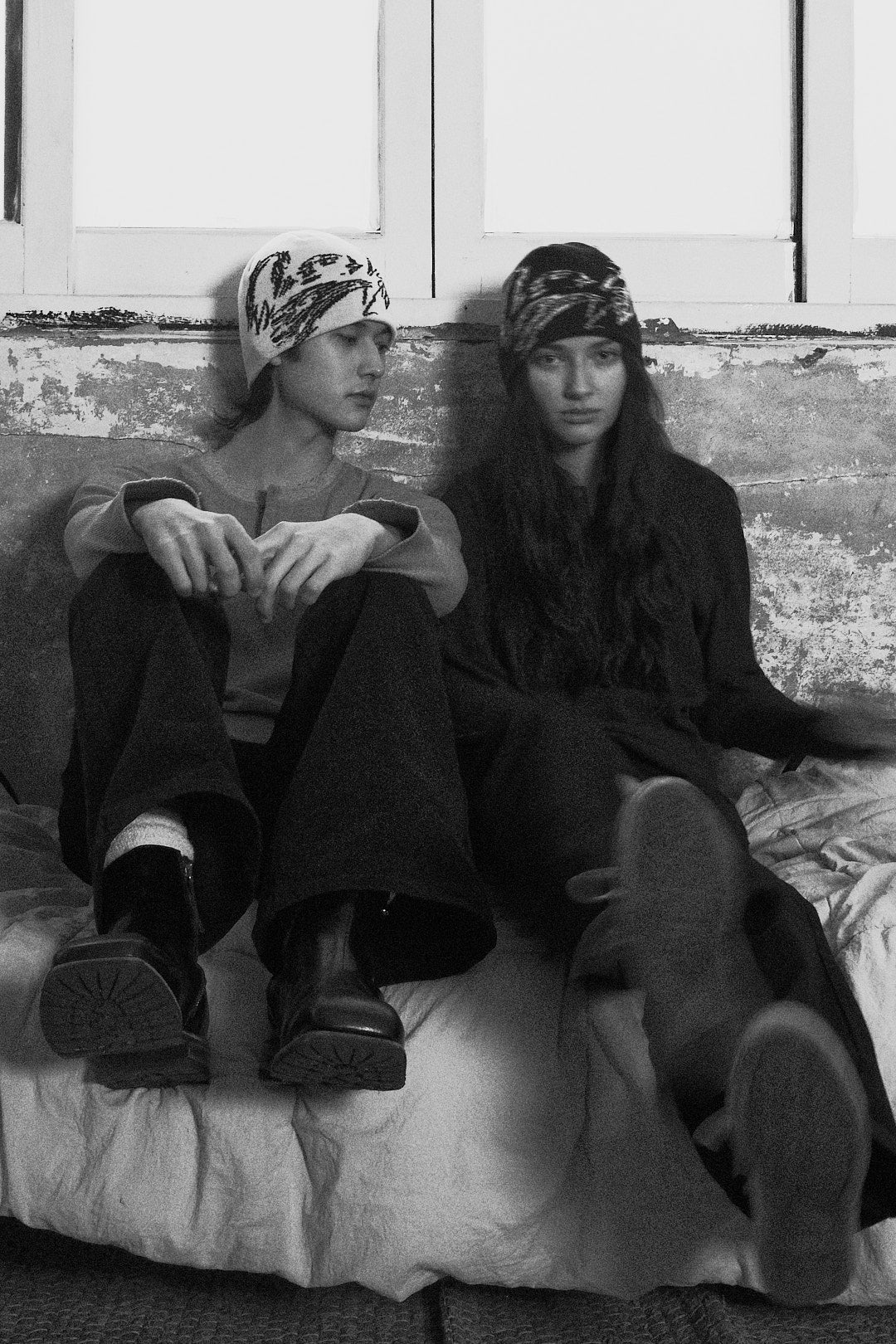 waffle henley neck ( single )